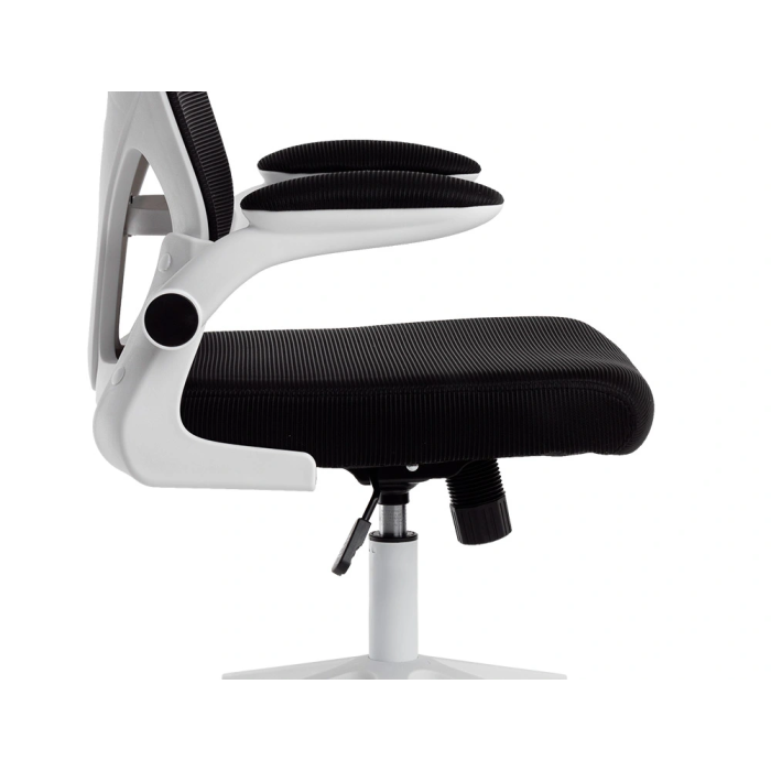 Q-connect Silla Ergonómica Pal ermo Alt Max 1300 Anc 610 Prof 600 Ruedas Premium Malla Base Nylon Reposacabezas Soporte Lumbar Color Blanco Negro 7