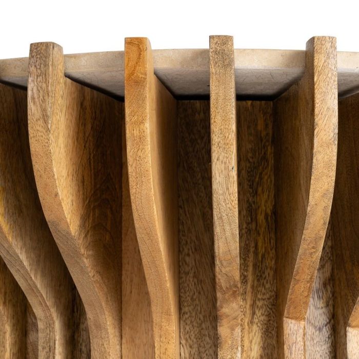 Mesa Centro Madera-Mármol Salón 78,50 X 78,50 X 47 cm