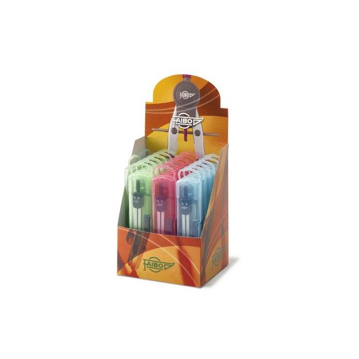 Compas Faibo Escolar Minas Y Adaptador Universal Serie 226 Surtido Expositor De 20