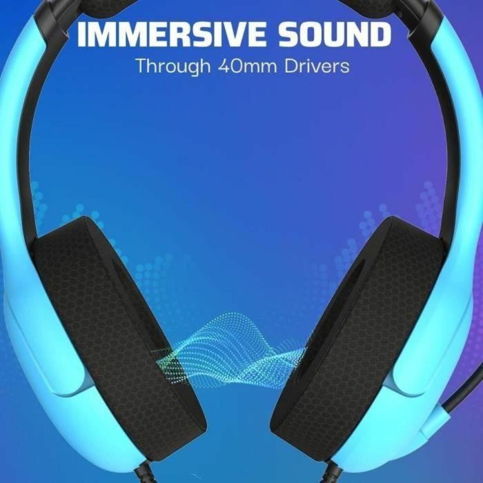 PDP Auriculares con Cable 1705966927800 Azul Neptuno Compatibles con PS4/PS5 Micrófono de Brazo Diadema Supraaural 1