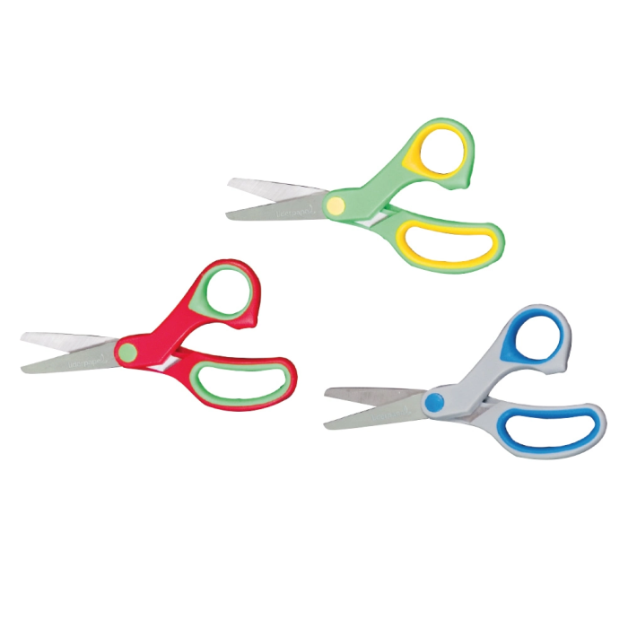 Liderpapel Tijeras Soft Ergonómicas de Acero Inoxidable para Todo Tipo de Usos, Longitud 13.5 cm 1