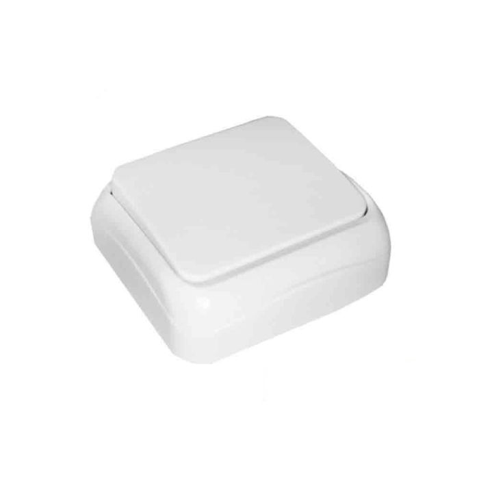 Edm Conmutador superficie serie Spa 77 x 77 x 30 mm 16A 250V Blanco