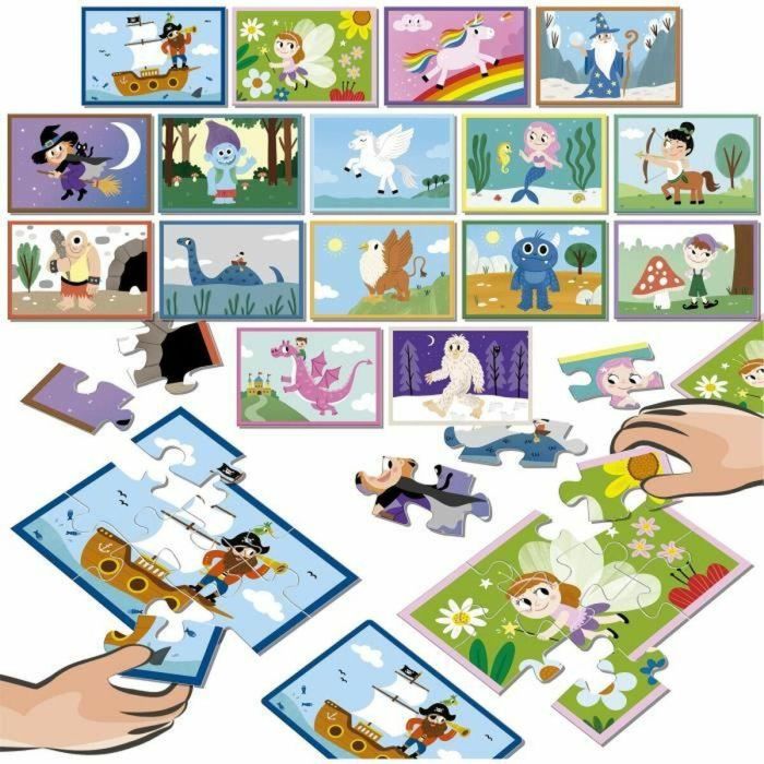 EDUCA AUC1740506778393 Puzzle Battle Jr Fantasy - 16 Puzzles Temática Fantasía para Niños a partir de 4 Años 3