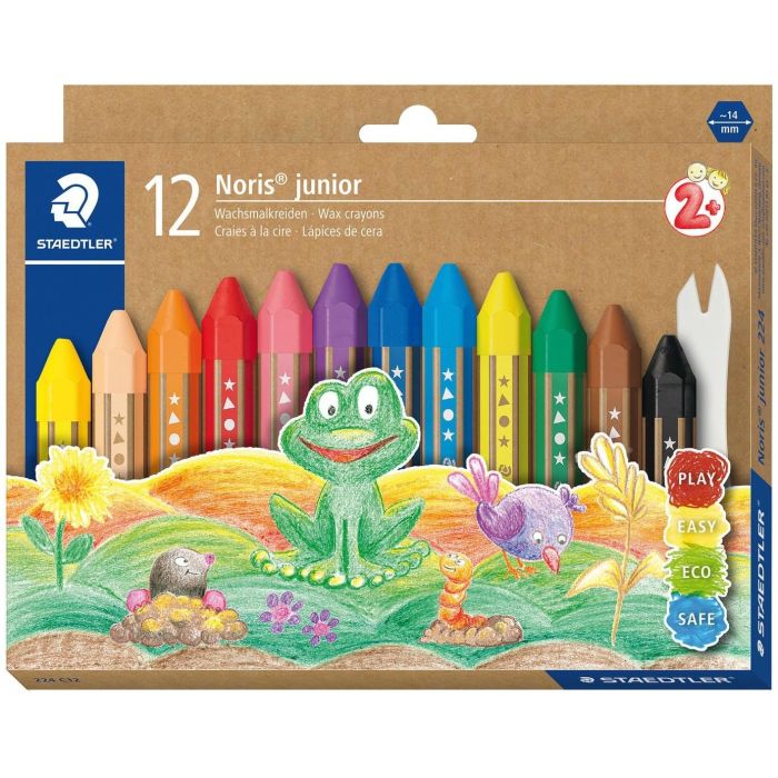 STAEDTLER Noris junior Wachsmalkreide - Set de 12 ceras blandas