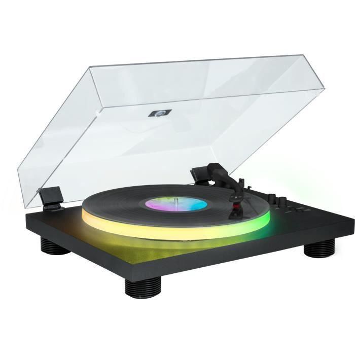 Tocadiscos - BIGBEN INTERACTIVE - Plato iluminado - Transmisión por correa - Bluetooth - Efectos de luz Tocadiscos - BIGBEN INTERACTIVE - Plato iluminado - Transmisión por correa - Bluetooth - Efectos de luz