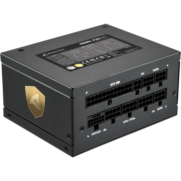 Sharkoon Rebel P20 SFX Fuente Alimentación 750W SFX Modular Negro 12 Pin High Power 2x PCIe 5