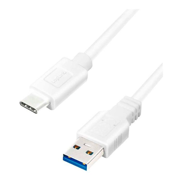 Logilink Cable USB-A a USB-C 1m Blanco Carga y Datos 5Gbps 3A Logilink Cable USB-A a USB-C 1m Blanco Carga y Datos 5Gbps 3A