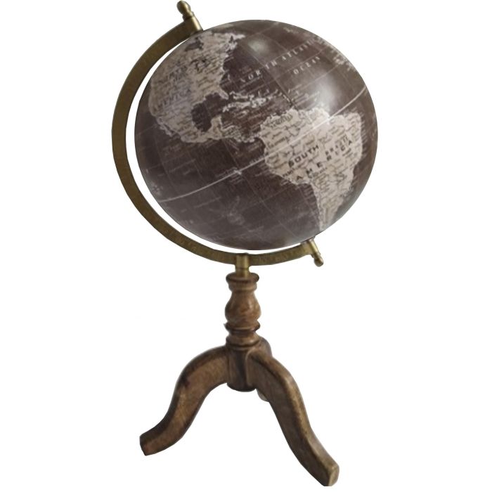 Globo Terraqueo Colonial DKD Home Decor Marron 25 x 50 x 28 cm