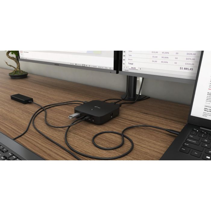 I-Tec Docking Station USB-C HDMI DisplayPort PD100W 19