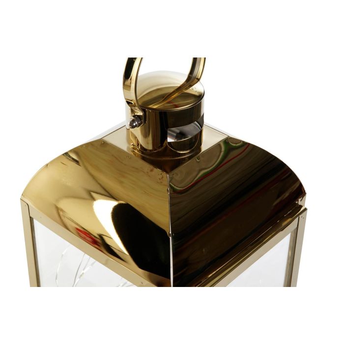 DKD Home Decor Farola Navidad Moderna Dorada 14 x 36 x 15 cm 2