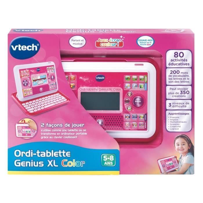 VTECH Genius XL 2 en 1 - Tableta Educativa con Pantalla a Color que se Convierte en Portátil - Rosa - Para niños a partir de 5 años 3 VTECH Genius XL 2 en 1 - Tableta Educativa con Pantalla a Color que se Convierte en Portátil - Rosa - Para niños a partir de 5 años 3