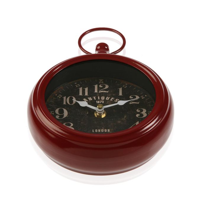 Reloj Pared Rojo 16X23 Cm Versa (2 Unidades) 1 Reloj Pared Rojo 16X23 Cm Versa (2 Unidades) 1