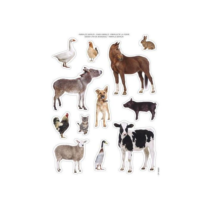 Gomets Apli  Bolsa 2H Removibles Animales Granja (16619) 5 unidades