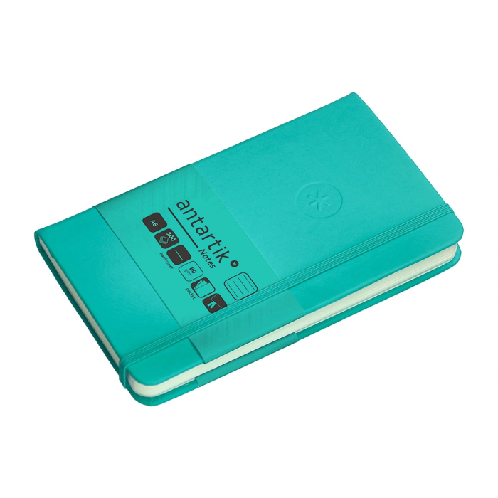 Antartik Cuaderno A6 Tapa Dura Hojas Rayas Turquesa 100 Hojas 80 gr FSC 5