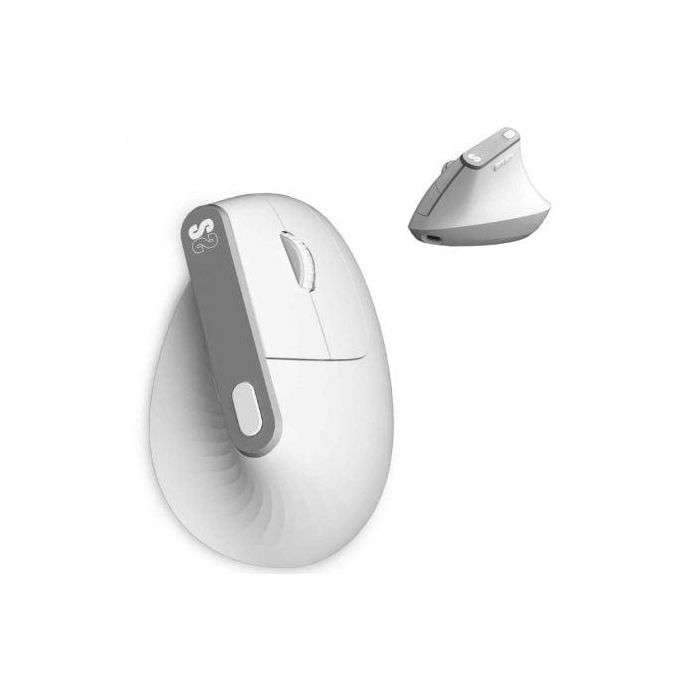SUBBLIM NATURE VERTICAL ERGO DUAL MOUSE BATTERY WHITE
