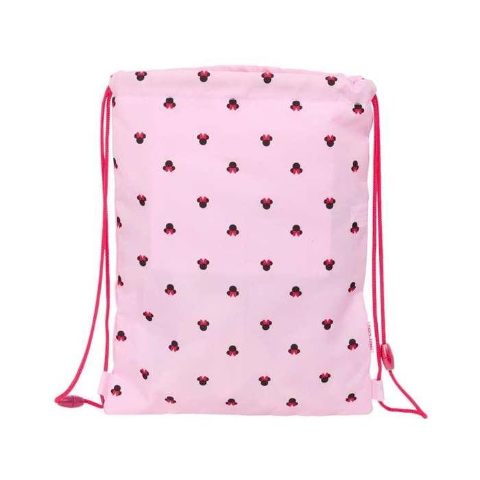Bolsa Mochila con Cuerdas Minnie Mouse Naive Rosa 26 x 34 x 1 cm 1