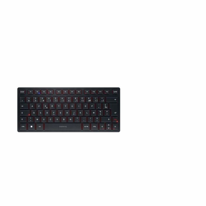 Cherry KW 9200 MINI Teclado Compacto Inalambrico 2.4GHz, Bluetooth 5.0 y con Cable Recargable Negro