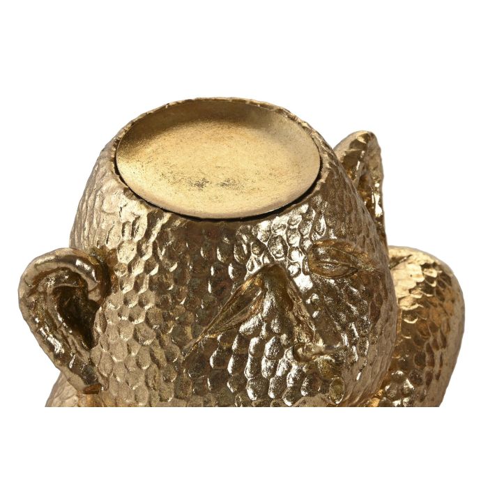 DKD Home Decor Portavelas Resina Dorado 15 x 12 x 21 cm Moderno 1