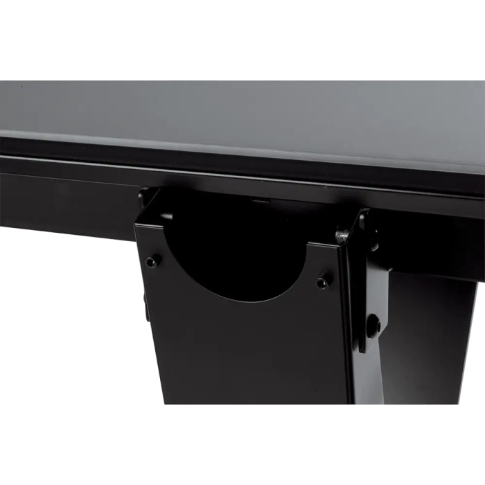 QUIKLOK Mueble Estudio (Workstation) Con Tres Niveles, Bandeja Principal 1120x560mm, Bandeja Superior 1250x324mm, Bandeja Teclado 757x355mm, Acero 2