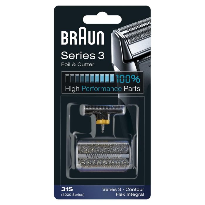 Braun Accesorio Cabezal de Afeitado 31S para Afeitadoras Series 3 (1 cabezal) Negro Plástico Metal Compatible con 390cc, 370, 5895, 5875 Braun Accesorio Cabezal de Afeitado 31S para Afeitadoras Series 3 (1 cabezal) Negro Plástico Metal Compatible con 390cc, 370, 5895, 5875