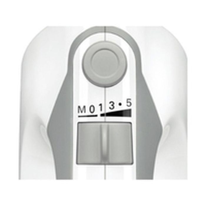 Bosch MFQ36400 Batidora de mano ErgoMixx 450 W con 5 velocidades, Turbo, 2 batidores y 2 ganchos amasadores de acero inoxidable Blanco/Gris 13