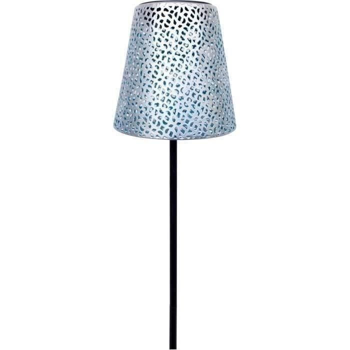 Lámpara solar - GARDEN ID Plata - Ø12 h70 cm - Autonomía de la batería 6-8 horas - Pie estabilizador - Botón de encendido/apagado - Pila AAA. 2 Lámpara solar - GARDEN ID Plata - Ø12 h70 cm - Autonomía de la batería 6-8 horas - Pie estabilizador - Botón de encendido/apagado - Pila AAA. 2