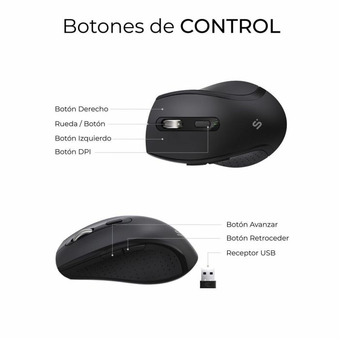 Teclado y Ratón Subblim SUBKBC-DCOPW2 Negro 9 Teclado y Ratón Subblim SUBKBC-DCOPW2 Negro 9