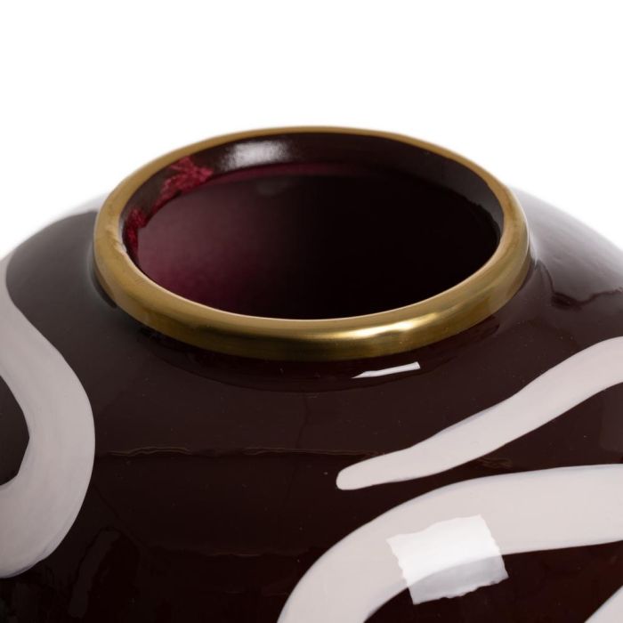 Tibor Blanco-Marrón Porcelana Decoración 19 X 19 X 48 cm