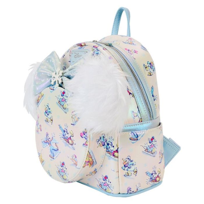 Set Mochila + Diadema orejas Winter Wonderland Mickey and Friends Disney Loungefly 26cm 2