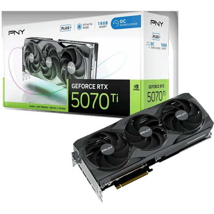 PNY GeForce RTX 5070 Ti VERTO OC 16GB GDDR7 256-bit 3 ventiladores PCI Express 5.0 8 PNY GeForce RTX 5070 Ti VERTO OC 16GB GDDR7 256-bit 3 ventiladores PCI Express 5.0 8