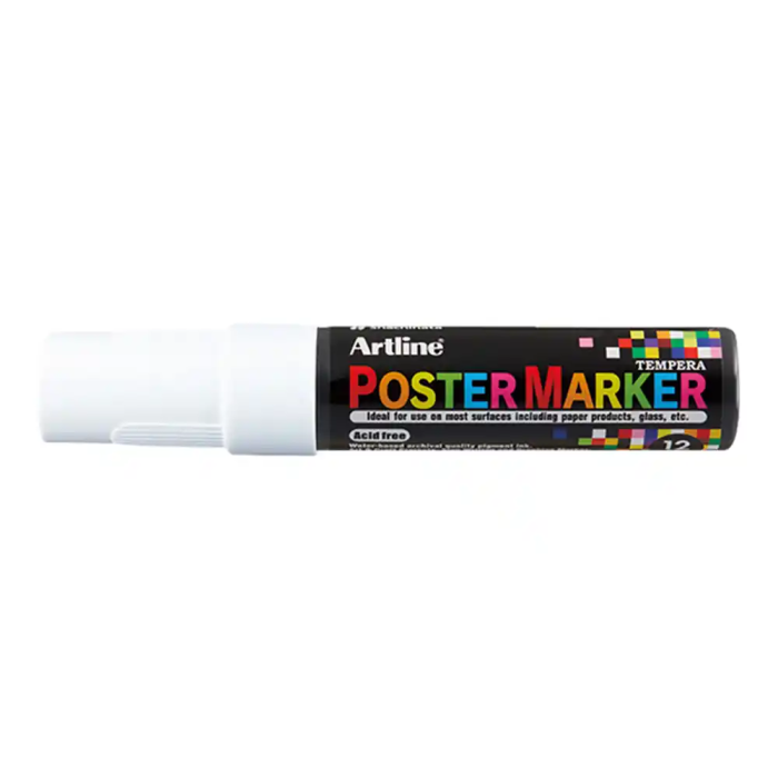 Artline Rotulador Poster Marker EPP-12 Punta Rectangular 12 mm Color Blanco 1