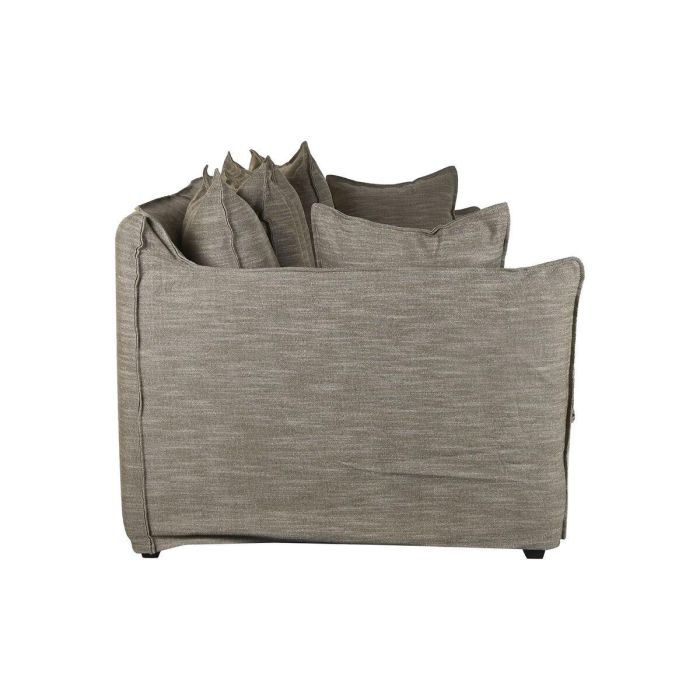 DKD Home Decor Sofá Horeca de Lino Arena 260x104x90 cm con 7 Cojines 3