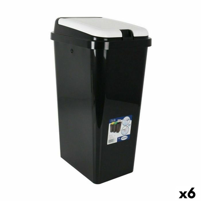 Cubo para la Basura Tontarelli Bido Negro Rectangular 38 x 29 x 65 cm (6 Unidades) Cubo para la Basura Tontarelli Bido Negro Rectangular 38 x 29 x 65 cm (6 Unidades)
