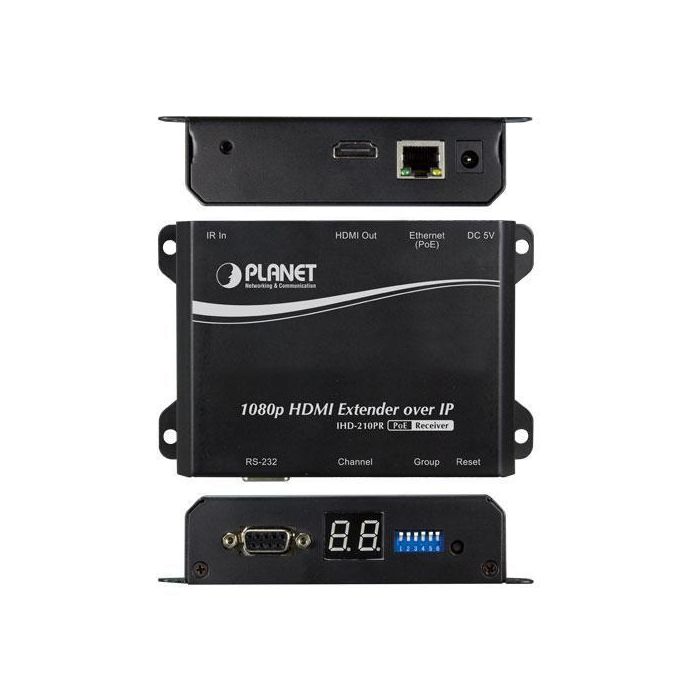 Planet IHD-210 Extensor Receptor HDMI sobre IP con PoE Full HD 1080p para Distribución de Video por Red LAN con Extensión IR y RS232 4 Planet IHD-210 Extensor Receptor HDMI sobre IP con PoE Full HD 1080p para Distribución de Video por Red LAN con Extensión IR y RS232 4