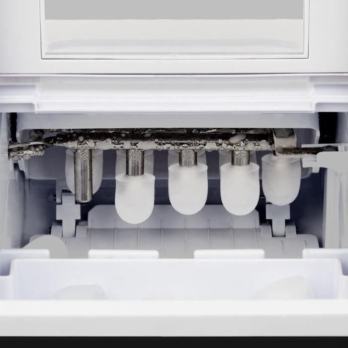 WINKEL KW12 Máquina de hielo, Producción de 12 kg/día, Depósito de agua de 2.2L, Tapa con ventana de control, Panel de pantalla LED 4