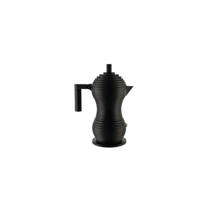 Alessi MDL02/6 BB Pulcina Cafetera Negra 6 Tazas - Diseño por Michele de Lucchi, Alto Rendimiento Alessi MDL02/6 BB Pulcina Cafetera Negra 6 Tazas - Diseño por Michele de Lucchi, Alto Rendimiento