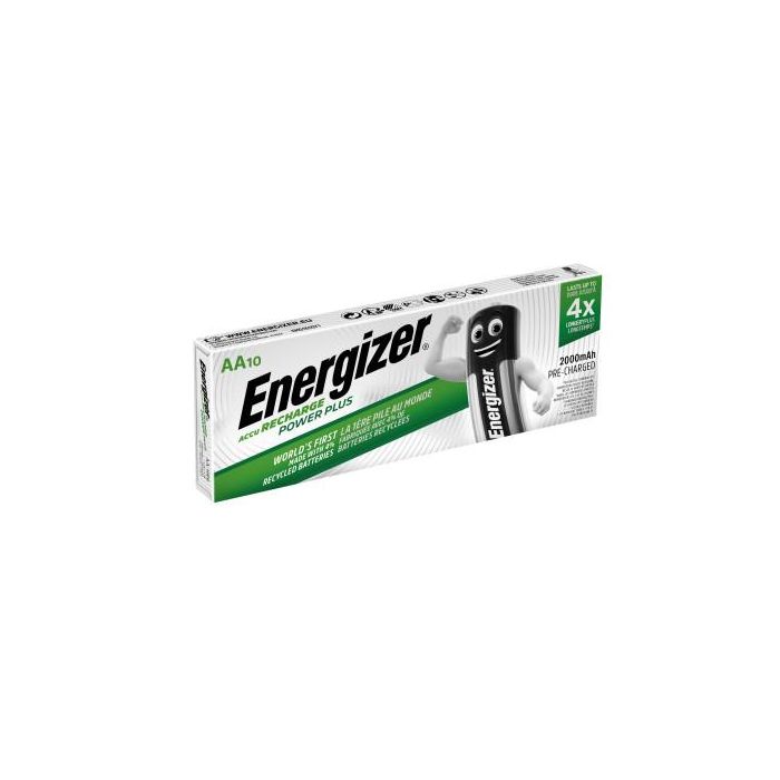 PACK 10 PILAS RECARGABLES POWER PLUS NH15 - HR6 AA 2000mAh 1,2V ENERGIZER E300626804 PACK 10 PILAS RECARGABLES POWER PLUS NH15 - HR6 AA 2000mAh 1,2V ENERGIZER E300626804