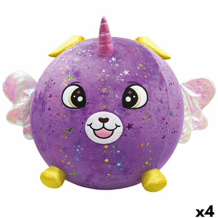 Peluche Eolo Morado Felpa Plástico 45 x 45 x 45 cm Hinchable (4 Unidades) Peluche Eolo Morado Felpa Plástico 45 x 45 x 45 cm Hinchable (4 Unidades)