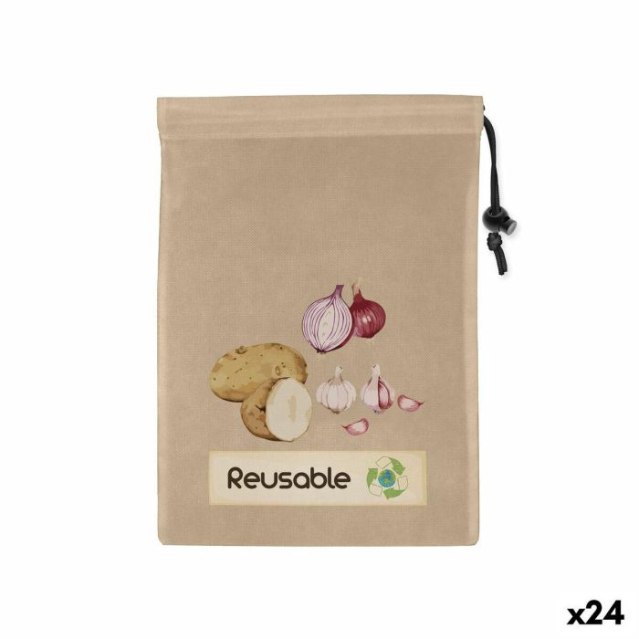 Bolsa Reutilizable para Alimentos Quttin TNT (Non Woven) 44,5 x 29,5 cm (24 Unidades)