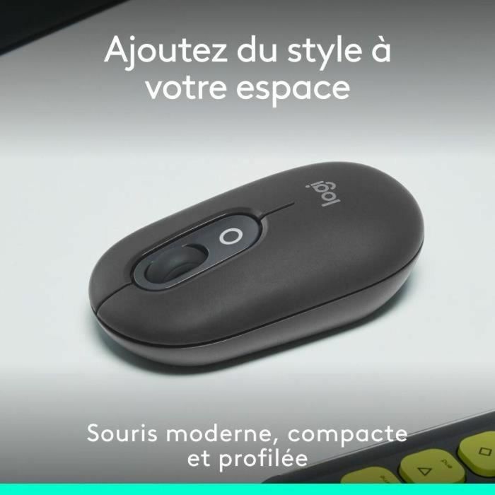 Logitech Ratón Inalámbrico Pop Mouse Grafito - Tecnología Bluetooth, Personalizable, Duración Batería 24 Meses 5 Logitech Ratón Inalámbrico Pop Mouse Grafito - Tecnología Bluetooth, Personalizable, Duración Batería 24 Meses 5