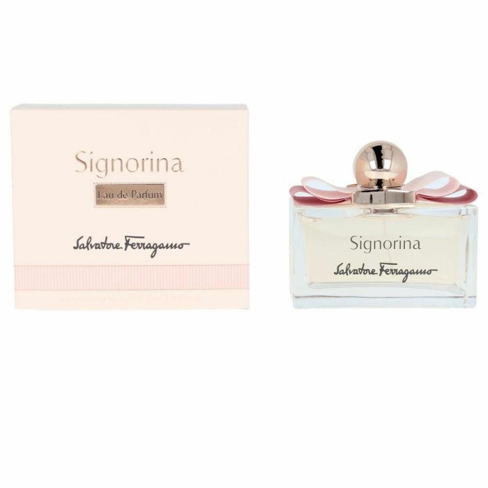 Salvatore Ferragamo SIGNORINA Eau de Parfum Vaporizador para Mujer, con Lazo Rosa, Fragancia Floral Frutal de Sofisticación y Frescura, 100 ml