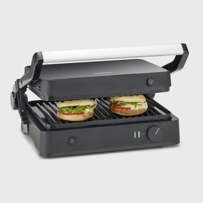 Parrilla eléctrica multifunción - SEVERIN - KG2398 - Multiparrilla de carne compacta para verduras, filetes y paninis 1 Parrilla eléctrica multifunción - SEVERIN - KG2398 - Multiparrilla de carne compacta para verduras, filetes y paninis 1