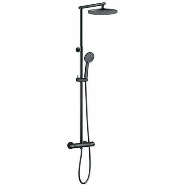 Edouard Rousseau AAAPS00314 - Columna de Ducha Termostática Grafito con Rociador Orientable Ø 250 mm Gris