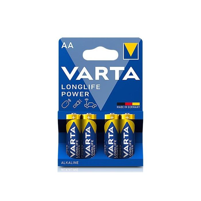 Varta LR06 Pila Alcalina Longlife Power AA Blister 4 Unidades Varta LR06 Pila Alcalina Longlife Power AA Blister 4 Unidades