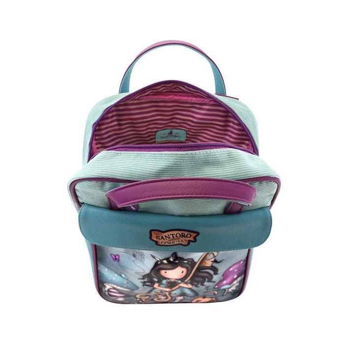 Mochila Gorjuss Curiosity Gris Verde (27 x 10 x 37 cm) 2 Mochila Gorjuss Curiosity Gris Verde (27 x 10 x 37 cm) 2