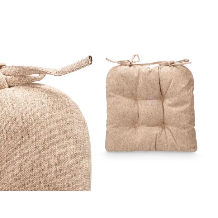 Giftdecor Set 2 Cojines Silla Marron 40x40 cm Tela Poliester (Set de 6)
