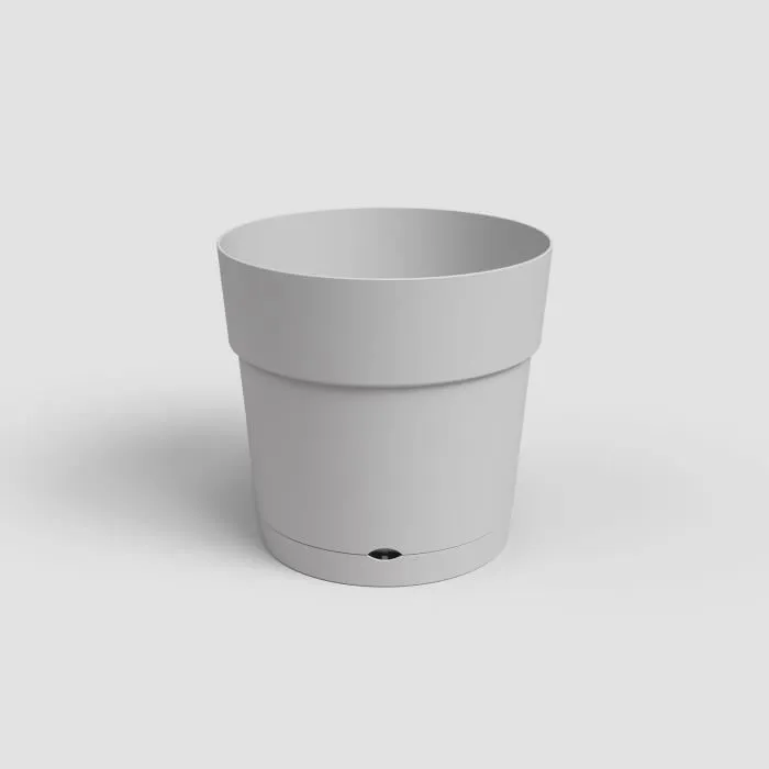 Artevasi ART5600442843705 Jarra de flores y capri redondo - Plástico - Tanque de agua - Diámetro 30 cm - Gris claro 4