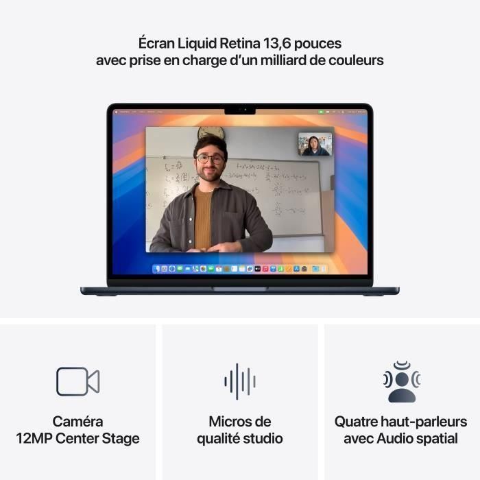 Apple - MacBook Air M4 de 13,6" (2025) - 16 GB de RAM - 256 GB de almacenamiento - CPU de 10 núcleos - GPU de 8 núcleos - Medianoche 4 Apple - MacBook Air M4 de 13,6" (2025) - 16 GB de RAM - 256 GB de almacenamiento - CPU de 10 núcleos - GPU de 8 núcleos - Medianoche 4