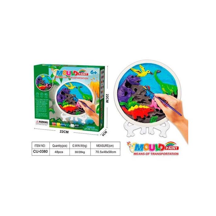 Roymart Set De Pintura Molde Dinosaurios