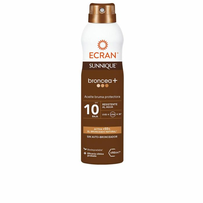 Ecran Sunnique Broncea+ Aceite Bruma Protector Solar Corporal SPF10 Bronceado Dorado Intenso Iluminador 250 ml Ecran Sunnique Broncea+ Aceite Bruma Protector Solar Corporal SPF10 Bronceado Dorado Intenso Iluminador 250 ml
